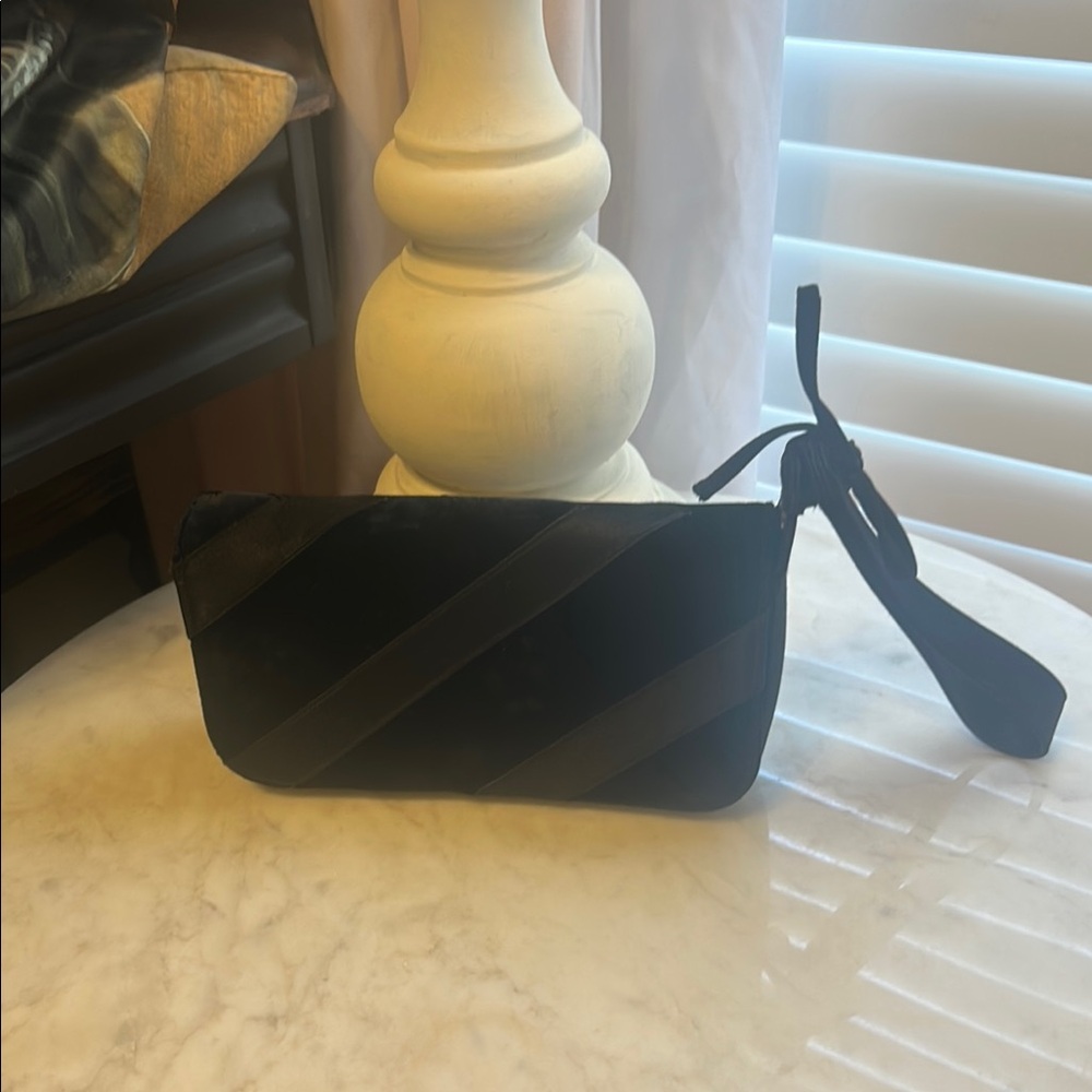 Salvatore Ferragamo Black Wristlet Clutch